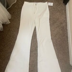 white flared jeans , 29